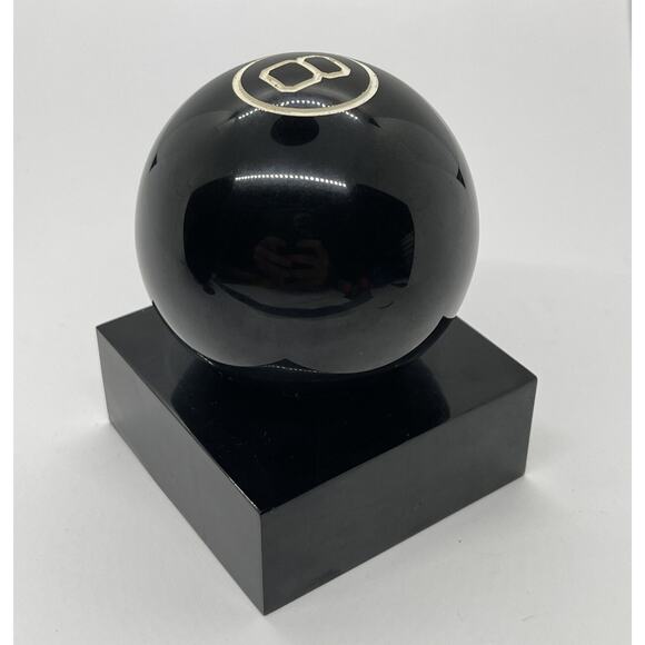 Vintage Bakelite 8 Ball Pool Paper Weight Decoration Mid century Modern - Picture 4 of 9